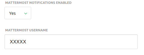 Add Mattermost username in profile